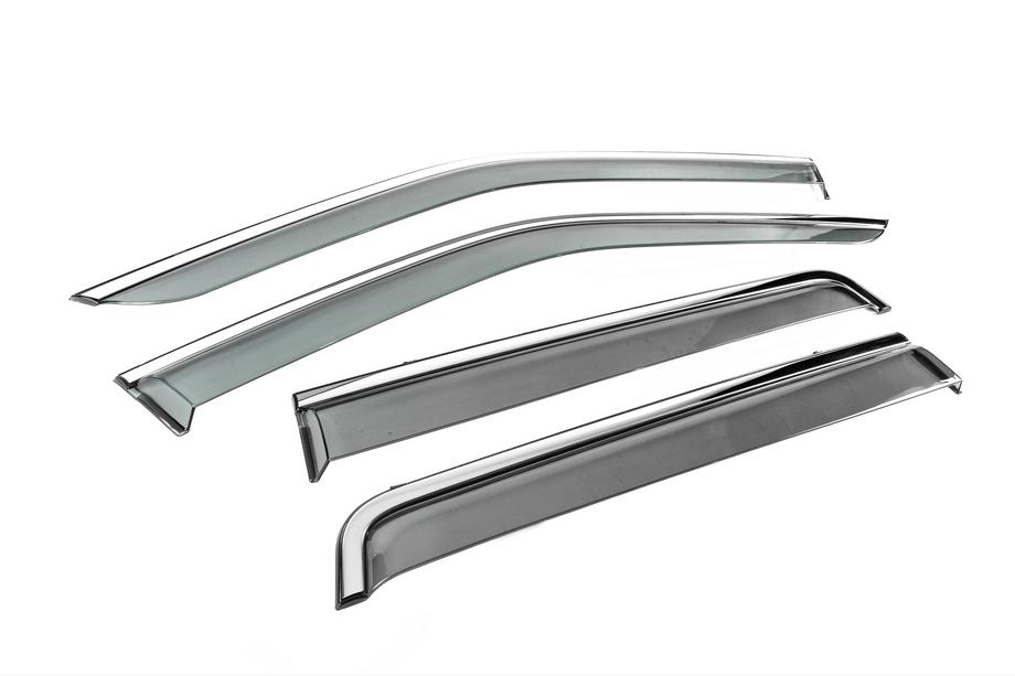 Land Rover Freelander II 2006–2014 Window Deflectors with Chrome Trim Niken Luxury (4 pcs) Photo 3