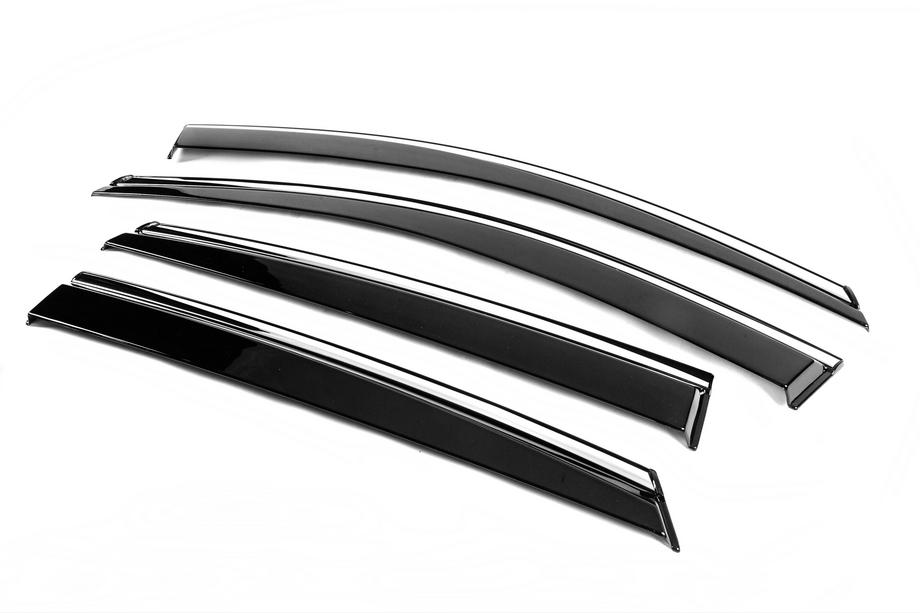 MG ZS 2017-2024 Window Deflectors with Chrome Trim Niken Luxury (4 pcs) Photo 2