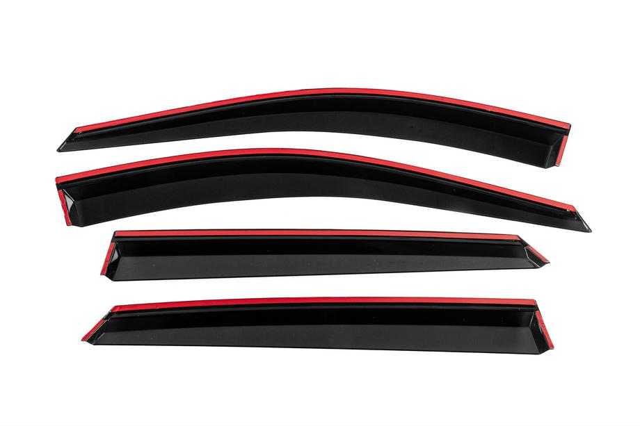 MG ZS 2017-2024 Window Deflectors with Chrome Trim Niken Luxury (4 pcs) Photo 4