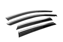 Mitsubishi ASX 2023- Window Deflectors with Chrome Trim Niken Luxury (4 pcs) photo 3
