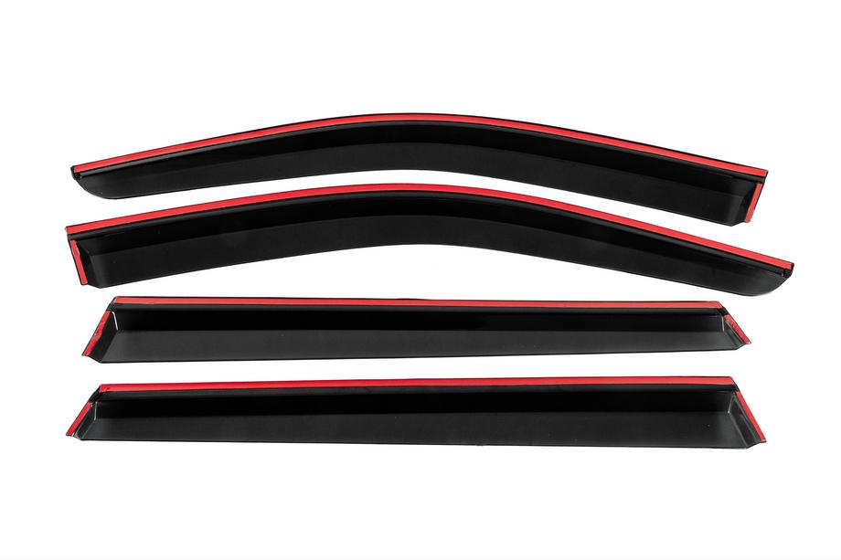 Skoda Kodiaq 2023- Window Deflectors with Chrome Trim Niken Luxury (4 pcs) Photo 4