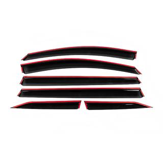 Window Deflectors with Chrome Trim Niken Luxury (6 pcs) photo 4