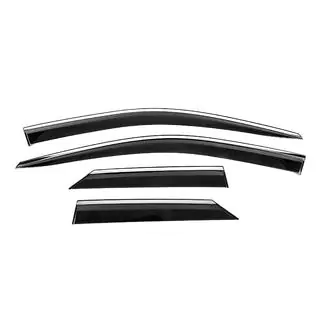Window Deflectors with Chrome Trim Niken Luxury (4 pcs)