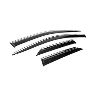 Window Deflectors with Chrome Trim Niken Luxury (4 pcs) photo 3