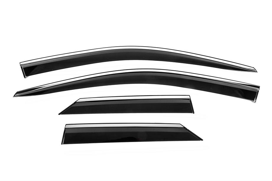 Toyota C-HR 2023- Window Deflectors with Chrome Trim Niken Luxury (4 pcs) Image