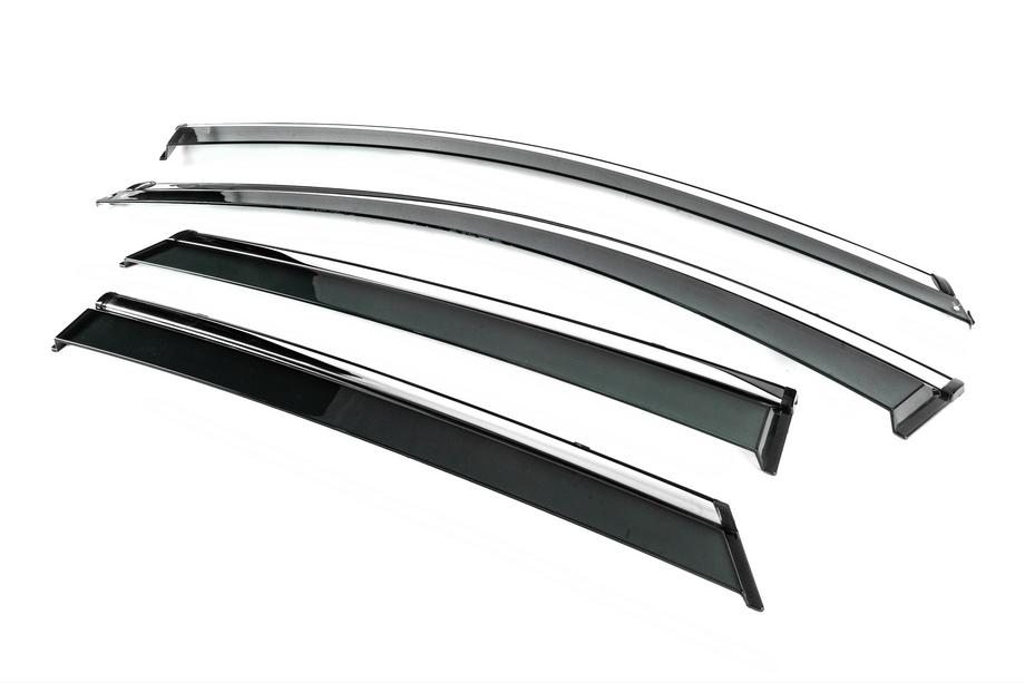 Buick Encore 2019- Window Deflectors with Chrome Trim Niken Luxury (4 pcs) Photo 2