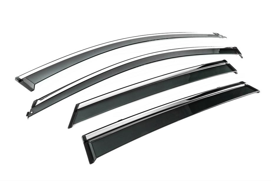 Buick Encore 2019- Window Deflectors with Chrome Trim Niken Luxury (4 pcs) Photo 3