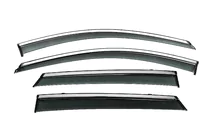 Opel Mokka 2021- Window Deflectors with Chrome Trim Niken Luxury (4 pcs) photo 1