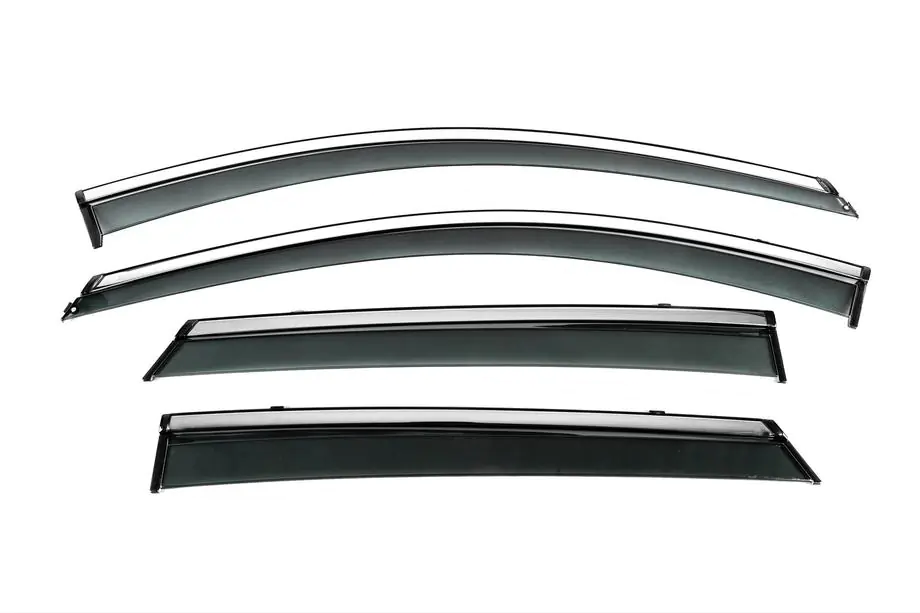 Opel Mokka 2021- Window Deflectors with Chrome Trim Niken Luxury (4 pcs) Image