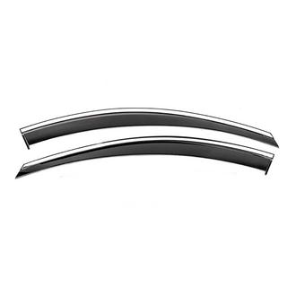 Front window wind deflectors with chrome trim Niken Luxury (2 pcs) Chevrolet Captiva 2006-2019