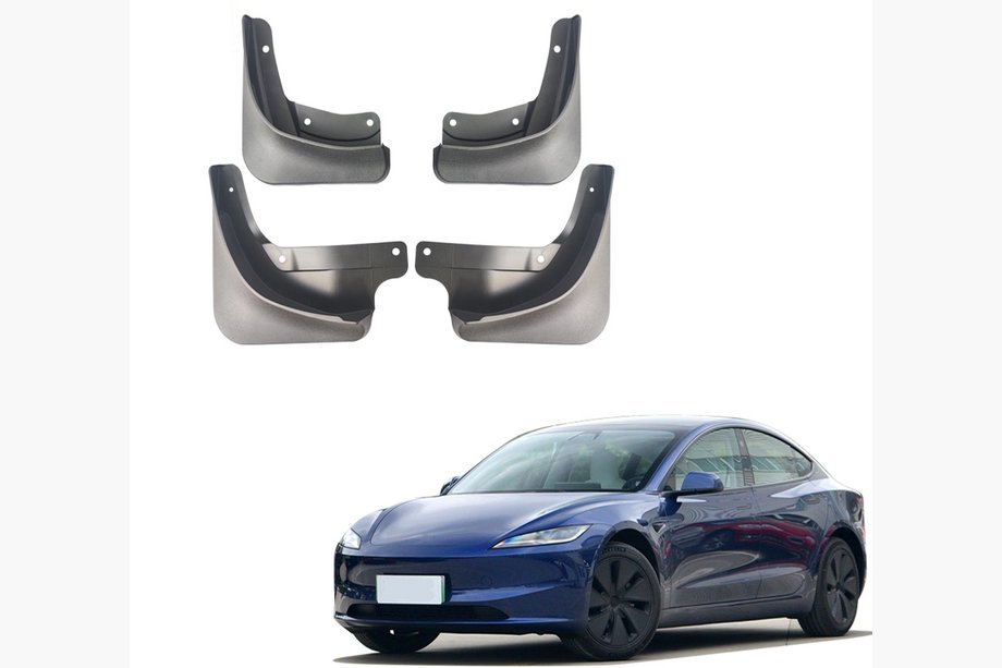 Tesla Model 3 2017- Original Premium Mud Flaps (2023+, 4 pcs) Photo 1