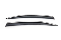 Skoda Octavia III A7 2013-2019 Rear LiftBack wind deflectors with chrome trim (2 pcs, Niken) photo 1