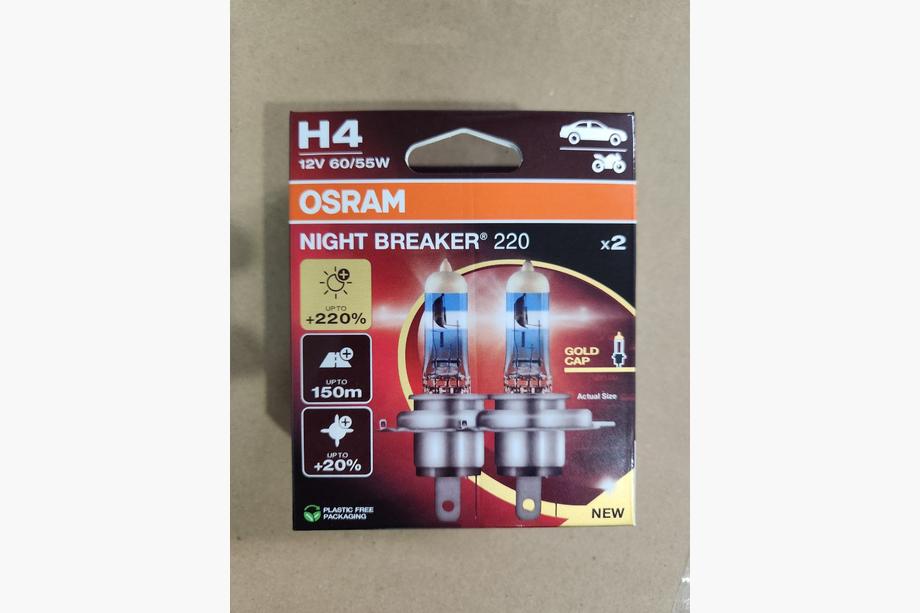 Osram H4 60/55W Night Breaker Laser +220% Headlight Bulb Image
