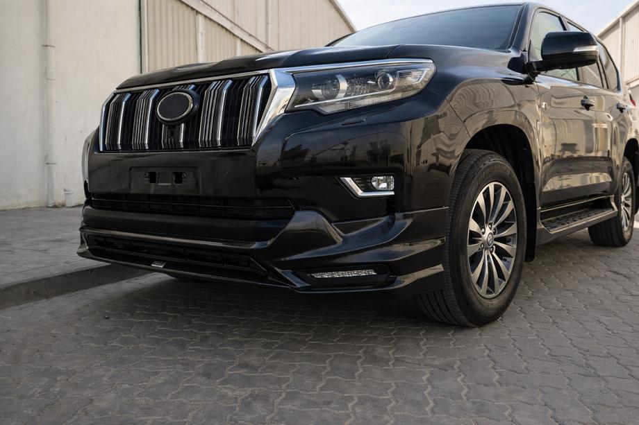 Toyota Land Cruiser Prado 150 2009-2023 Front bumper lip TRD (2017-) Black Photo 2