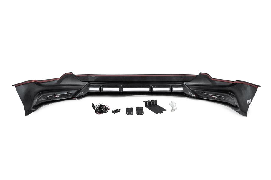 Toyota Land Cruiser Prado 150 2009-2023 Front bumper lip TRD (2017-) Black Photo 12