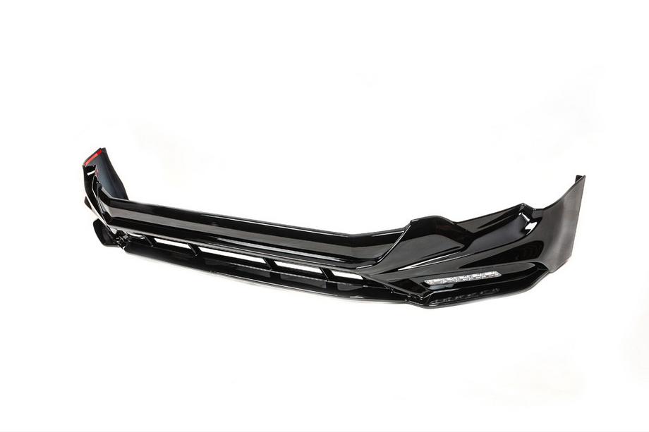 Toyota Land Cruiser Prado 150 2009-2023 Front bumper lip TRD (2017-) Black Photo 7