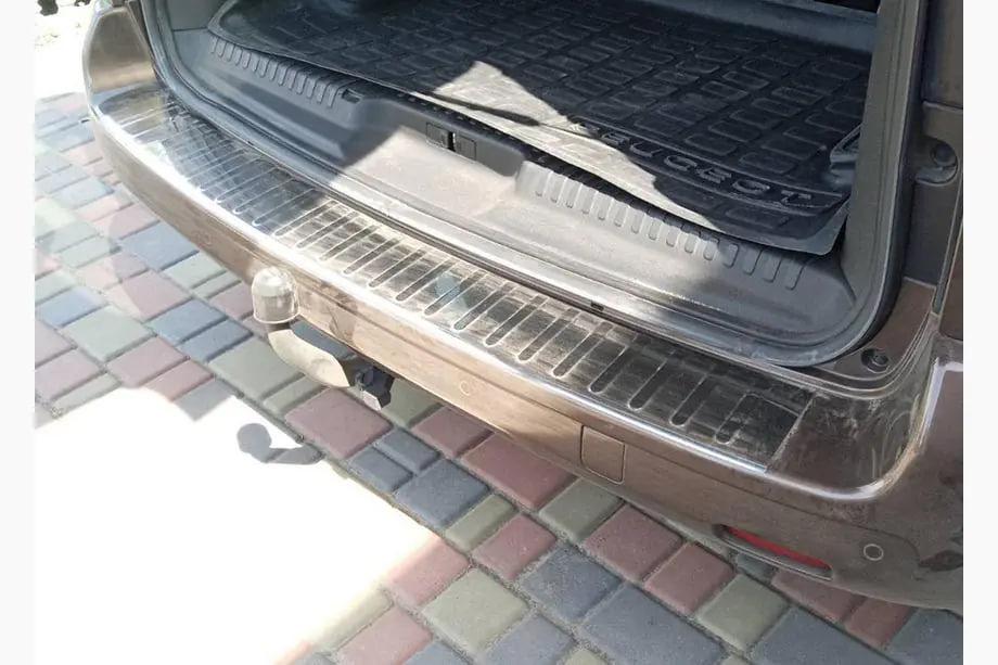 Fiat Scudo 2022- Rear bumper protector with edge Carmos (stainless steel) Image