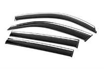 Lexus LX570/450d 2008-2022 Window Deflectors with Chrome Trim Niken Luxury (2008-2015, 4 pcs) photo 2