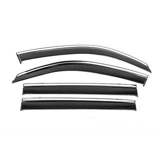 Window Deflectors with Chrome Trim Niken Luxury (2008-2015, 4 pcs) photo 1