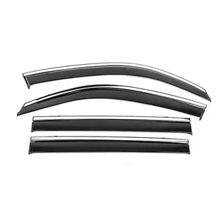 Window Deflectors with Chrome Trim Niken Luxury (2008-2015, 4 pcs) Lexus LX570/450d 2008-2022 photo 1