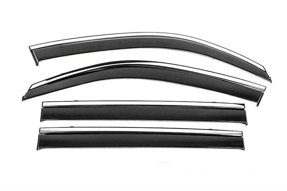 Lexus LX570/450d 2008-2022 Window Deflectors with Chrome Trim Niken Luxury (2008-2015, 4 pcs) Image