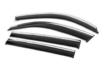 Toyota Land Cruiser 200 2007-2021 Window Deflectors with Chrome Trim Niken Luxury (4 pcs) photo 3