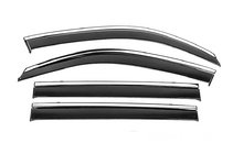 Toyota Land Cruiser 200 2007-2021 Window Deflectors with Chrome Trim Niken Luxury (4 pcs) photo 2