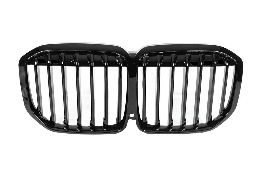 BMW X7 G07 2019- Kidney Grilles 1 Bar (2019-2022, Gloss Black) Image