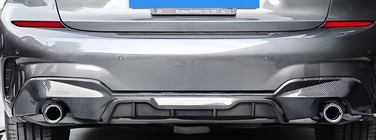 BMW 3 Series G20/G21 2018- Rear diffuser (for M-Sport 2018-2022, for round exhaust tips, ABS) photo 2