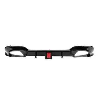 Rear Bumper Diffuser CS-Style LED (for M-Sport 2018-2022, ABS) photo 1