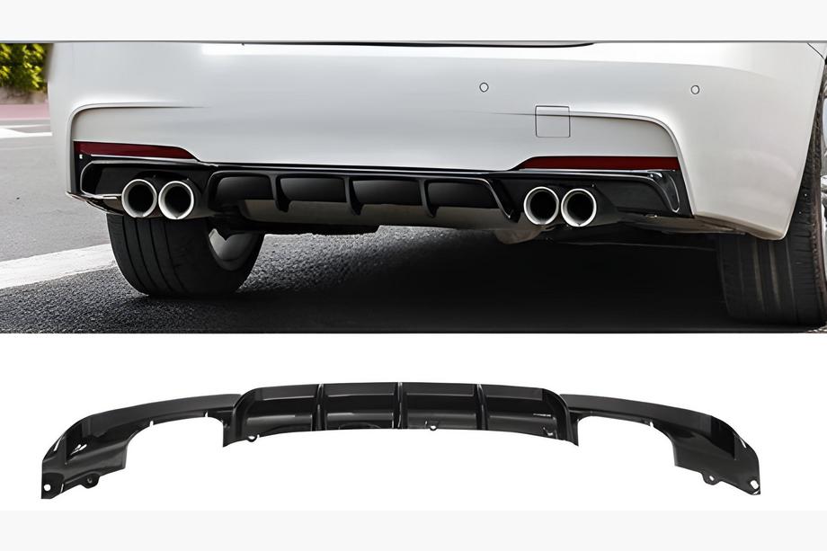 BMW 3 Series F30/F31 2012-2019 Rear diffuser for dual twin exhaust (for M-Sport, ABS) Photo 1