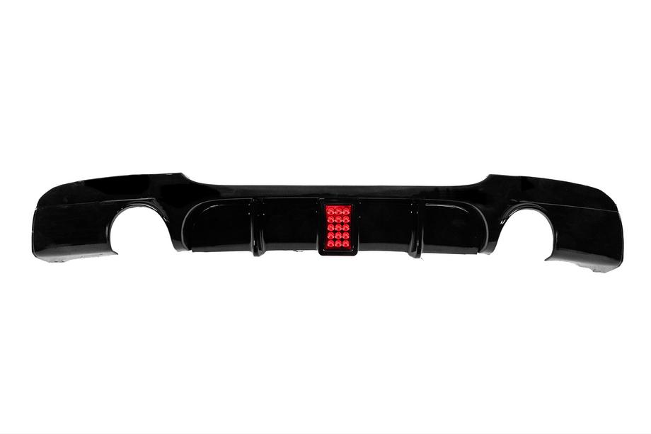 BMW 3 Series E90/E91 2005-2011 Rear bumper diffuser for dual side single exhaust LED (for M-Sport, ABS) Image