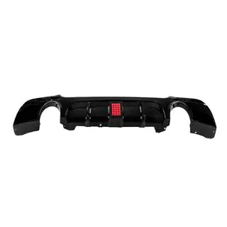 Rear bumper diffuser for dual side single exhaust LED (for M-Sport, ABS) photo 4