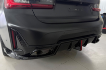 BMW 3 Series G20/G21 2018- Rear Diffuser B-Style LED for M-Sport 2023+, ABS photo 6