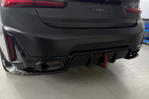 BMW 3 Series G20/G21 2018- Rear Diffuser B-Style LED for M-Sport 2023+, ABS photo 1