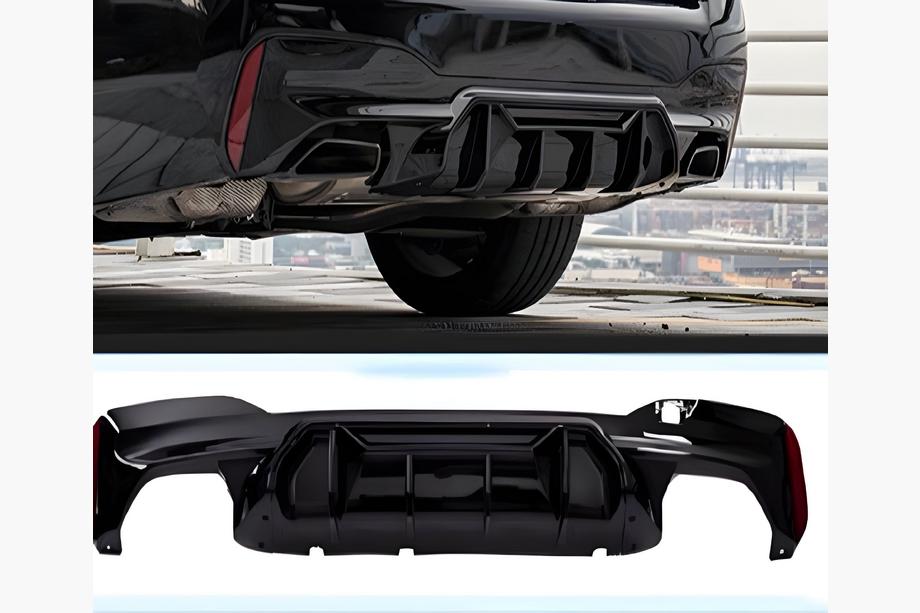 BMW 5 Series G30/G31 2017–2023 Rear bumper diffuser LCI-Style (for M-Sport/M5 F90, ABS) Image