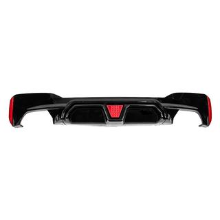 Rear bumper diffuser CS-Style LED (for M-Sport/M5 F90, ABS) photo 1