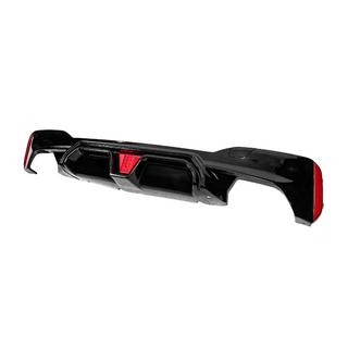 Rear bumper diffuser CS-Style LED (for M-Sport/M5 F90, ABS) photo 2