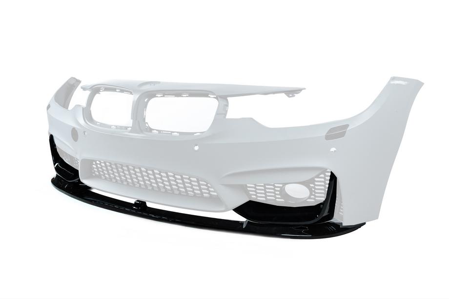 BMW 3 Series F30/F31 2012-2019 Front lip spoiler BM (for M3-LOOK, gloss black) Photo 1