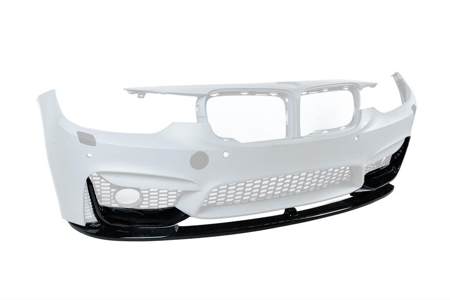 BMW 3 Series F30/F31 2012-2019 Front lip spoiler BM (for M3-LOOK, gloss black) Photo 3