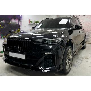 Front Bumper Lip Paradigm Black Knight V2 (2018-2022, M-Sport) BMW X7 G07 2019- photo 2