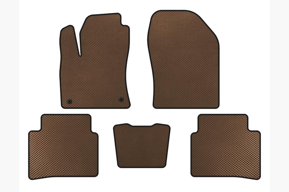 Toyota Prius 2015-2022 EVA Floor Mats (LB, Brown) Image