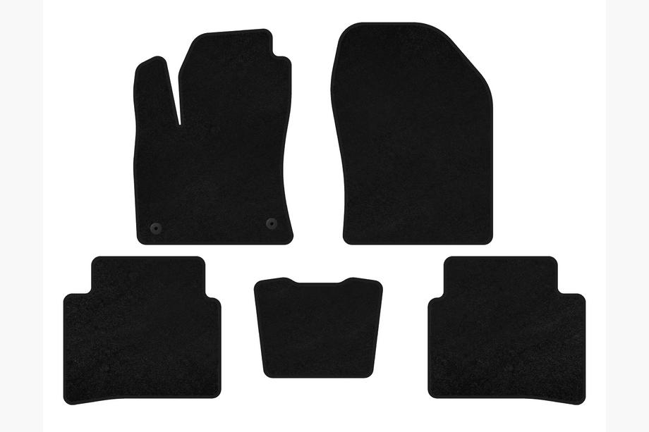 Toyota Prius 2015-2022 Deluxe Textile Floor Mats (LB, Black) Image