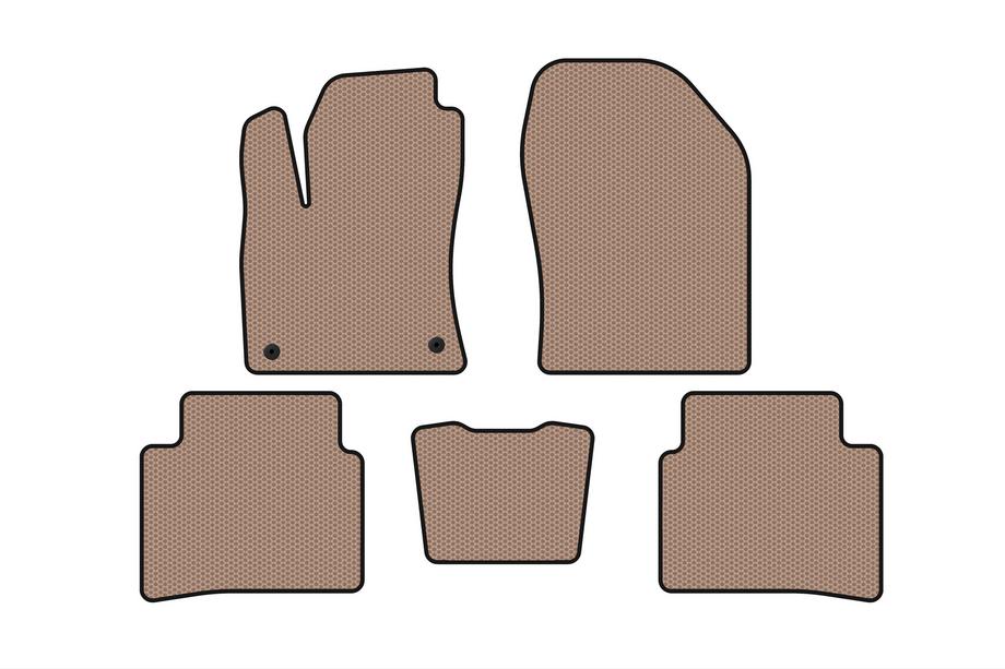 Toyota Prius 2015-2022 Rubber Floor Mats Carsuit (LB, Beige) Image