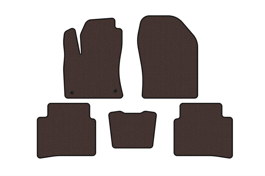 Toyota Prius 2015-2022 Rubber Floor Mats Carsuit (LB, Brown) Image