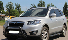 Hyundai Santa Fe 2 2006-2012 Bull Bar WT003 Black (Stainless Steel) photo 4