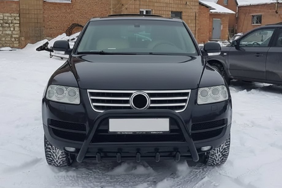 Volkswagen Touareg 2002–2010 Bull Bar WT003 Black Special (Stainless Steel) Photo 1