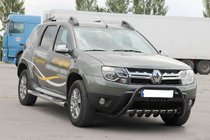 Renault Duster 2008–2017 Bull Bar with Inscription WT004 Black (Stainless Steel) photo 2