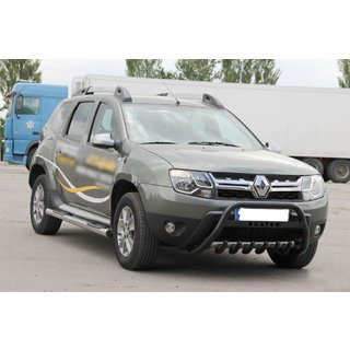 Bull Bar with Inscription WT004 Black (Stainless Steel) Dacia Duster 2008-2018 photo 2
