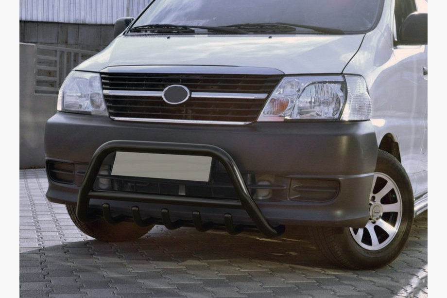 Toyota HiAce Bull Bar WT003 Black Stainless Steel Image